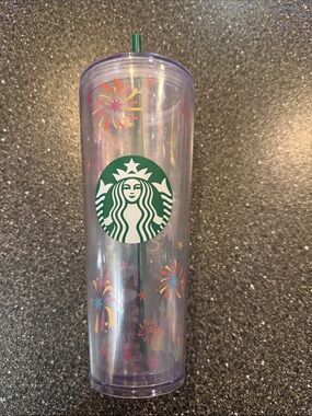 Starbucks Disney World Parks Tumbler with Green Straw